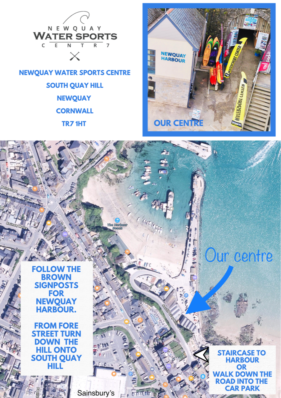 Newquay Watersports Centres Location map